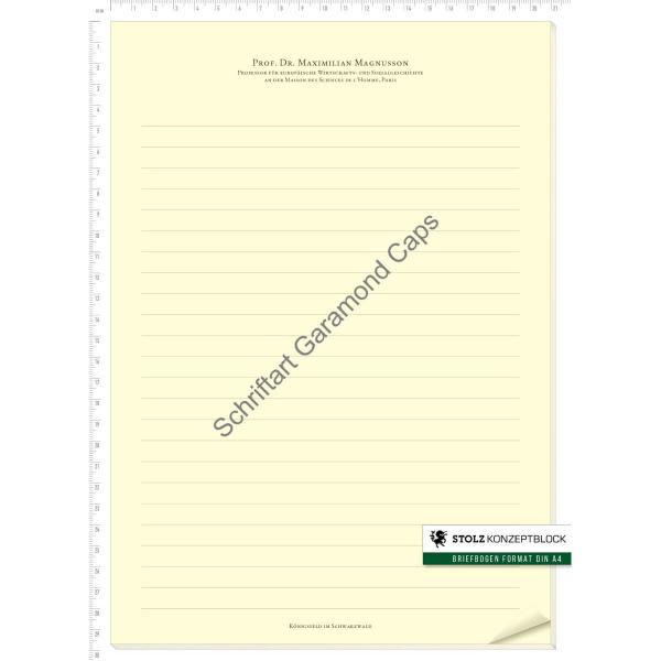 STOLZ Konzeptblock A4 liniert (Garamond Caps)